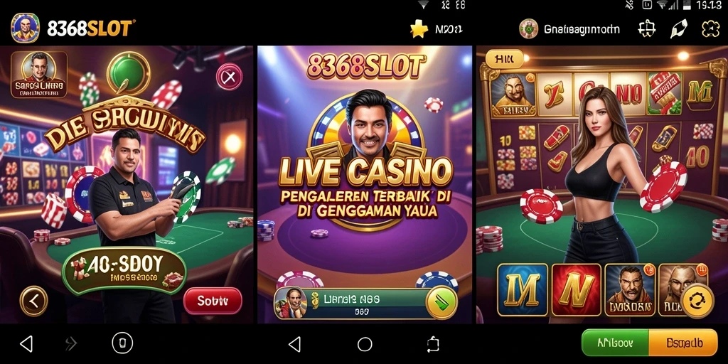Tampilan gameplay Live Casino 8368SLOT yang mendebarkan.