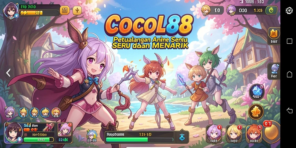 Tampilan aksi seru dalam gameplay Anime COCOL88