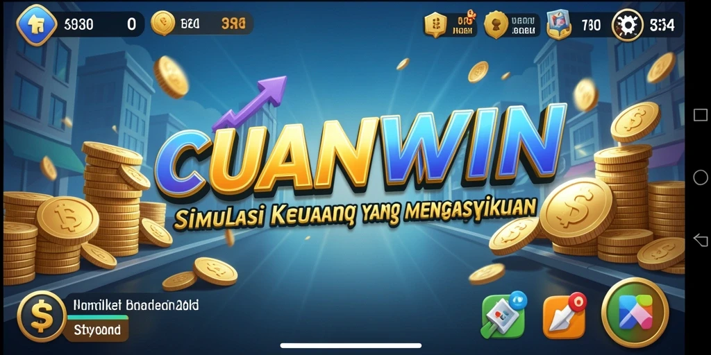 Tampilan gameplay simulasi investasi yang menarik di CUANWIN.