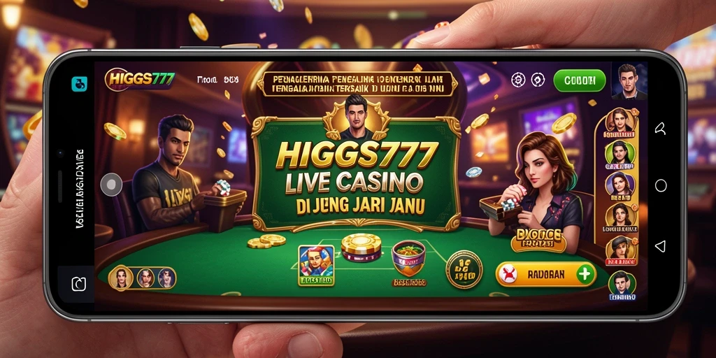 Gameplay HIGGS777 menampilkan pengalaman Live Casino yang mendebarkan.