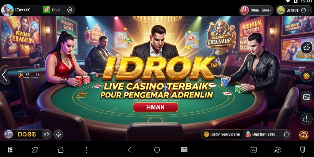 Tampilan gameplay Live Casino yang menegangkan di IDROK.