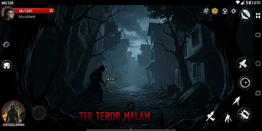 Gameplay MG108 yang mengerikan dengan suasana yang mencekam.