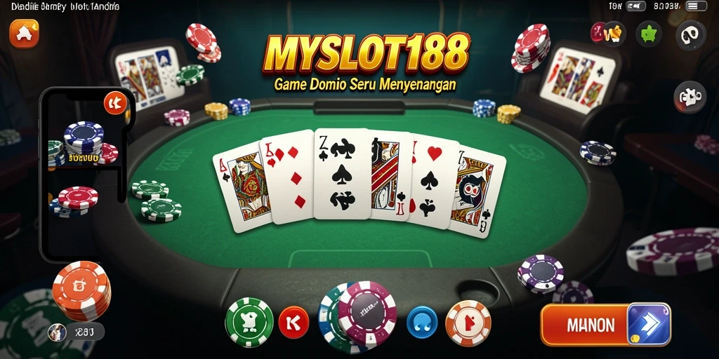 Tampilan gameplay domino yang seru di MYSLOT188.
