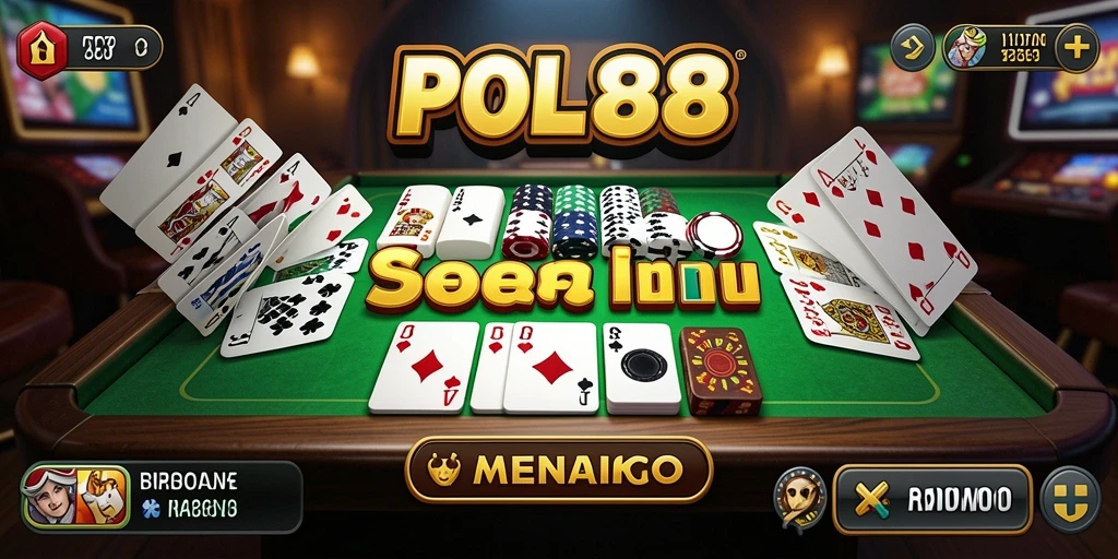 Tampilan gameplay seru dari POL88 dengan Domino di layar.