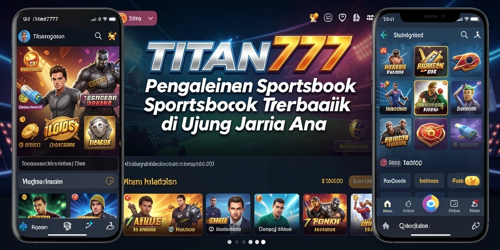 Tampilan antarmuka aplikasi TITAN777 saat memasang taruhan olahraga.