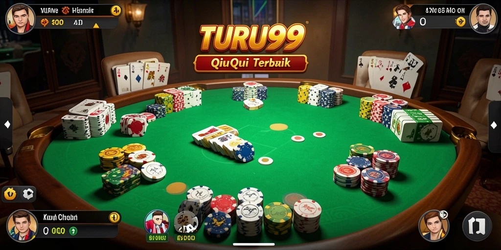 Tampilan gameplay QiuQiu di TURU99 yang menarik dan seru.